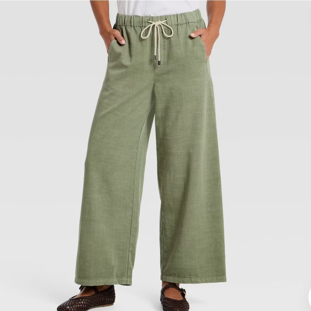 Women's High-Rise Regular Fit Ankle Pull-On Pants - Universal Thread Olive Green